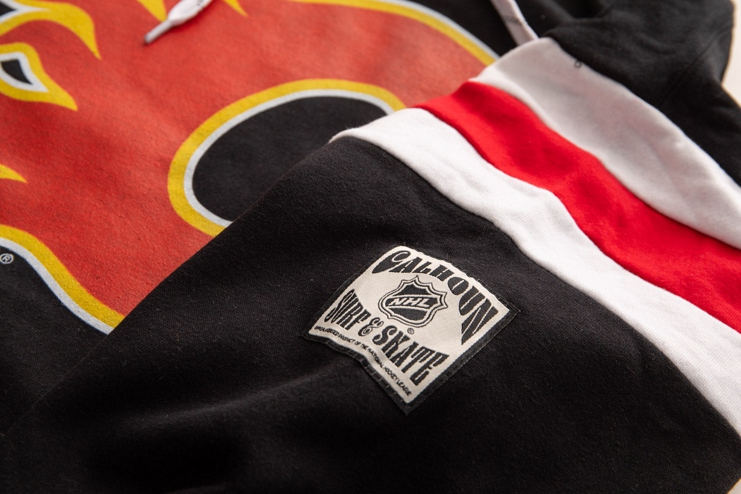 Calgary Flames Varsity Retro Style Hoodie 