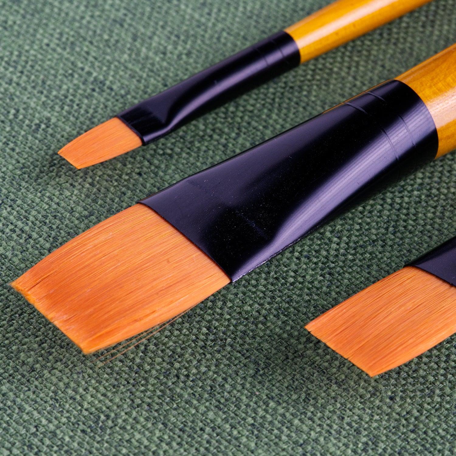 Tri-Art Artist Brushes - Short Synthetic - WC/Acryl - Flat 