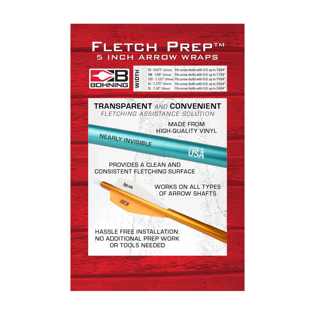 Bohning Archery Fletch Prep Wraps 5" - 30 Pack 