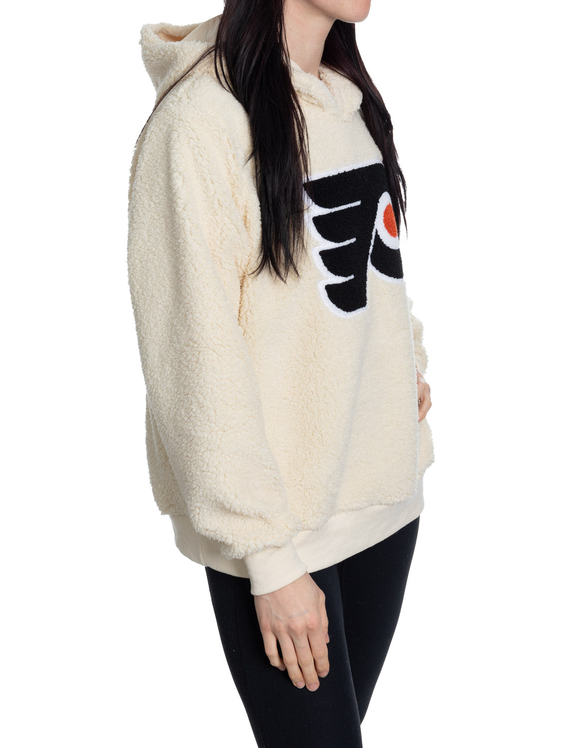 Philadelphia Flyers Ladies Sherpa Hoodie with Premium Chenille Logo 