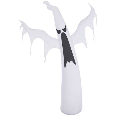 Outsunny 7ft Inflatable Halloween Ghost with Horns – LED Blow-Up Yard Display with Flame Effect 