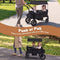 Foldable Wagon Stroller for 2 Kids – Double Seater Push & Pull with Canopy (Black/Gray)