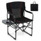 Folding Camping Chair with Side Table and Cup Holder with Carrying Bag-Black