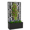 Metal Garden Bed with Trellis for Climbing Plants, Freestanding or Wall Mounted Flower Bed for Garden, Patio, Balcony