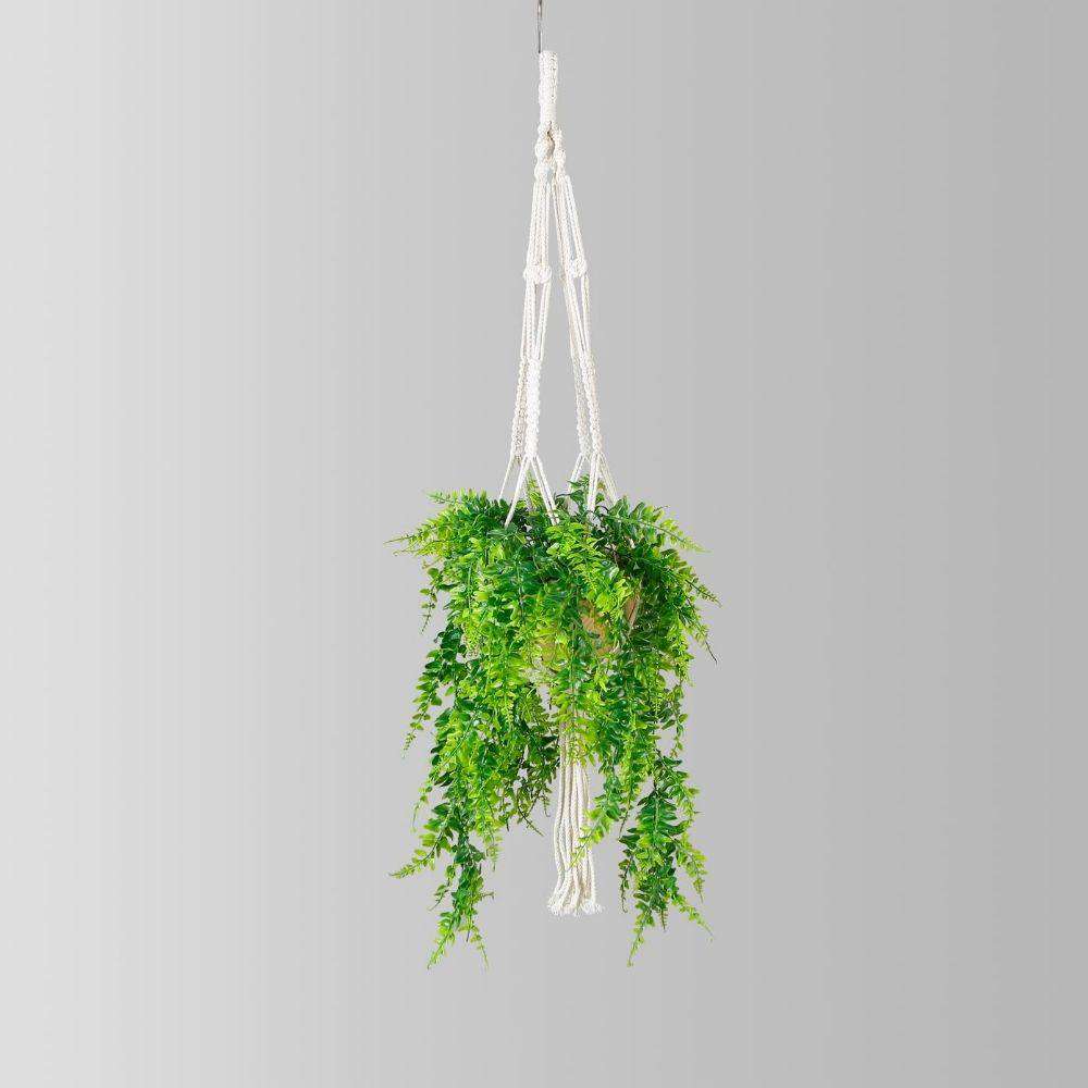 Franco Faux Potted Macrame Hanging Plant (3.8 Feet) 