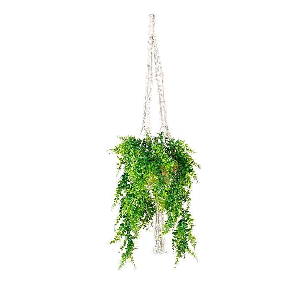 Franco Faux Potted Macrame Hanging Plant (3.8 Feet) 
