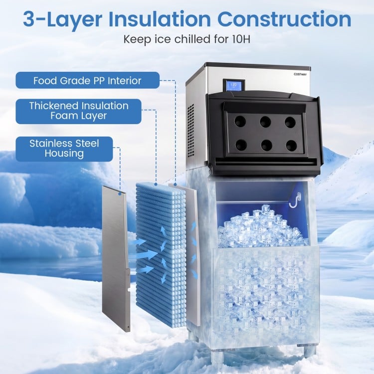 Freestanding Commercial Ice Maker 450 lbs/24H