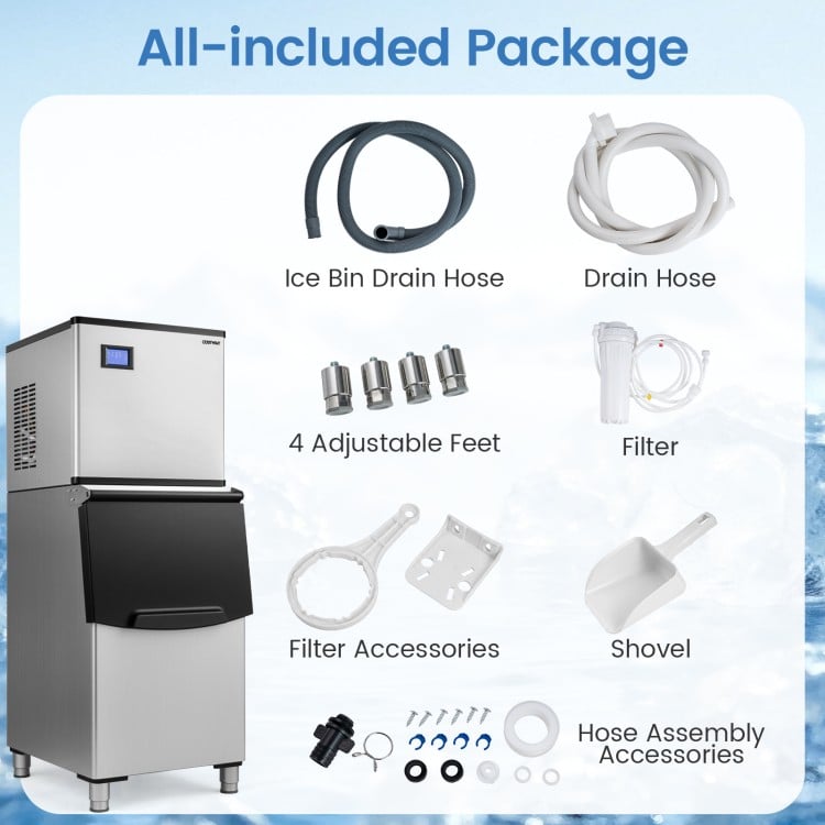 Freestanding Commercial Ice Maker 450 lbs/24H