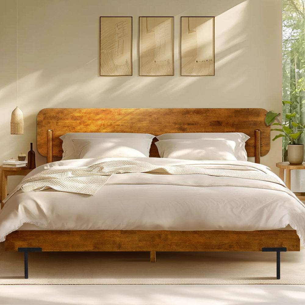 Frida Deluxe Solid Wood Bed Frame 