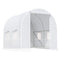 Outsunny Portable Walk-in Grow Tent: 8.2x6.6x6.6ft with Door and Ventilation Window for Garden Plant Growing, White