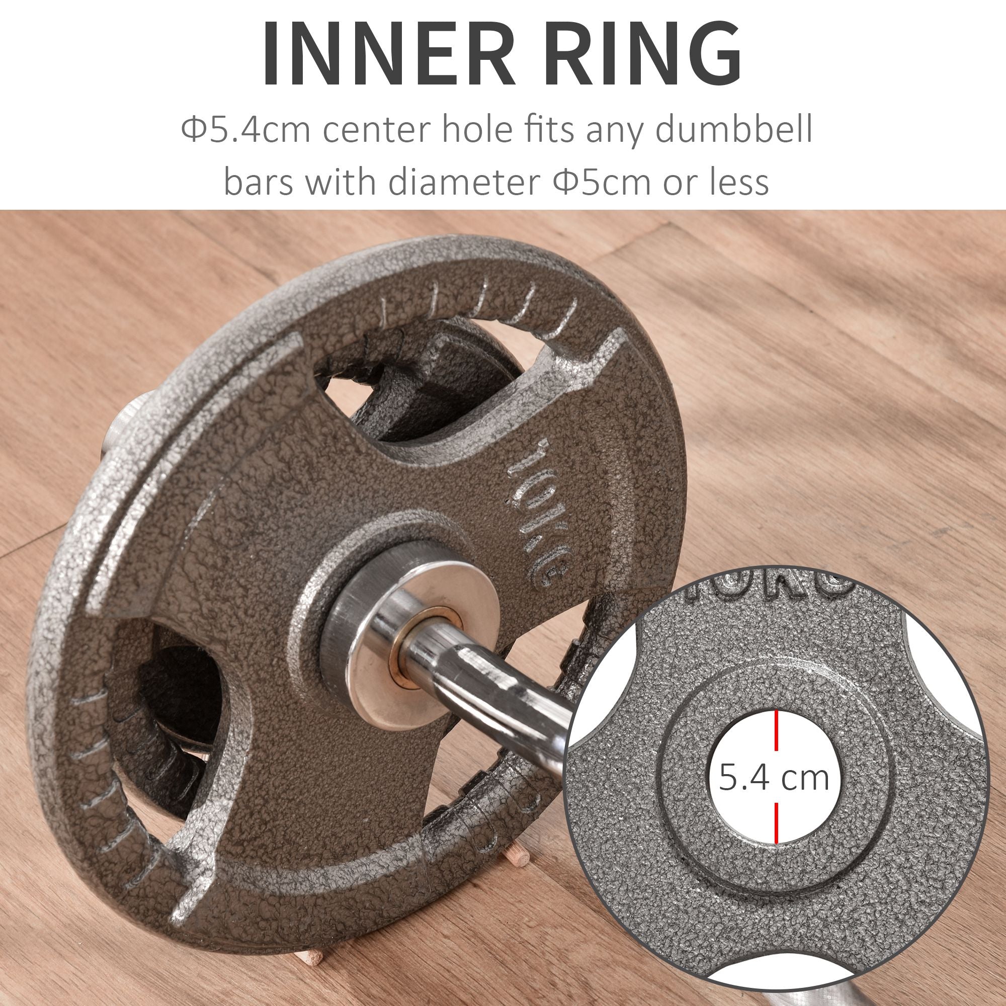 Soozier Olympic Weight Plates 6 PCS Grip Plate Sets Strength Crossfit Weightlifting Training Barbell Set Home 