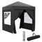 6.6'x6.6' Pop Up Canopy Tent with Sidewalls, Instant Sun Shelter Camping Gazebo with Carry Bag, Black