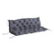 Outsunny 3 Seater Bench Swing Chair Replacement Cushions Outdoor Seat Pads Backrest Patio Garden Dark Grey