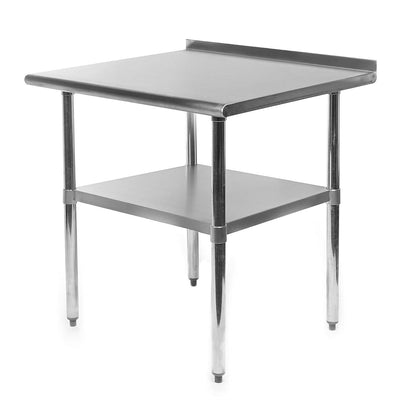 Heavy Duty 30 x 24 inch Stainless Steel Restaurant Kitchen Prep Work Table with Backsplash - Free Shipping 