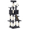 59 Inch Large Cat Tree with Sisal Scratching Posts, Cozy Condo, Top Perch, Ladder and Interactive Balls, Dark Grey