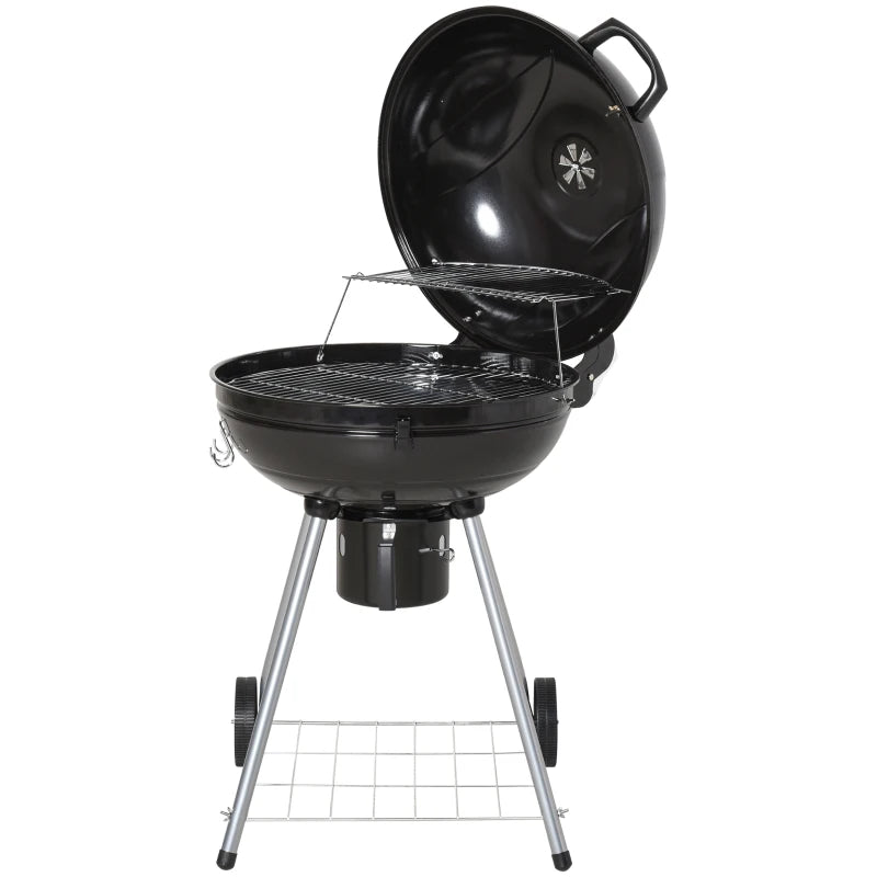 Portable Kettle Charcoal Grill for Outdoor Grilling Heat Control BBQ Barbecue
