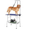Dog Grooming Table w/ Adjustable Arm, Mesh Tray,  Two Nooses, Rubber Surface, 35