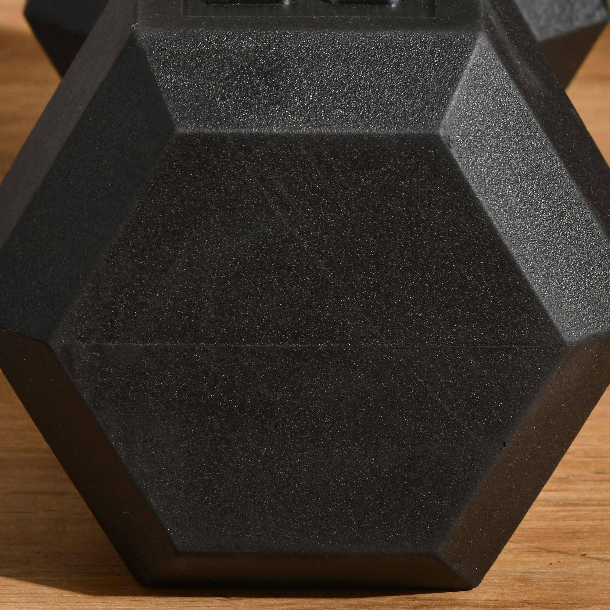 Soozier 50lbs Rubber Dumbbells: Hand Weight Barbell for Body Fitness Training at Home or Office, Black Finish 