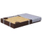 Qaba Kids Sandbox with Cover, 4 Corner Seats, Bottom Liner for Backyard, Garden, Outdoor, 73