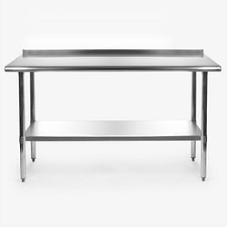 Stainless Steel 60 x 24 inch Heavy Duty NSF Certified  Work Bench Prep Table with Backsplash - Free Shipping