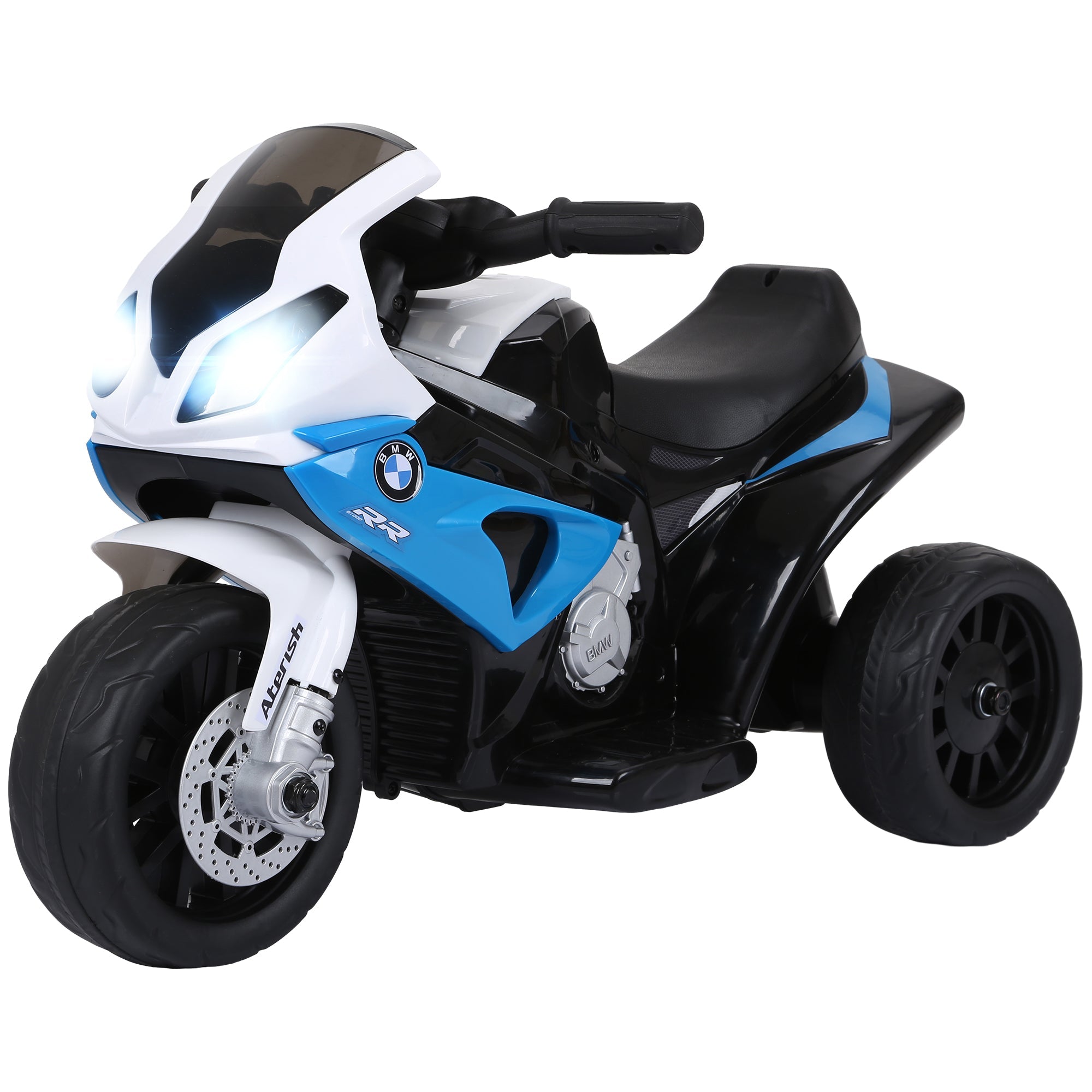 Aosom BMW Licensed 6V Kids Motorcycle with Headlight, Music, Gift for Boys & Girls -Blue 
