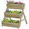 Outsunny 3 Tier Elevated Planter Box Vertical Wooden Raised Garden Bed Flowers Veggies Herbs Patio Backyard 26