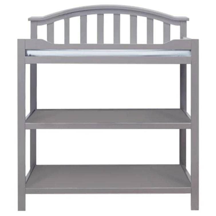 SF Home Baby Toddler Changing Table in Grey Wood Finish with Changing Pad - Free Shipping