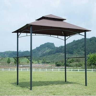 8-Ft x 5-Ft Steel Frame Outdoor Grill Gazebo with Vented Canopy - Free Shipping 