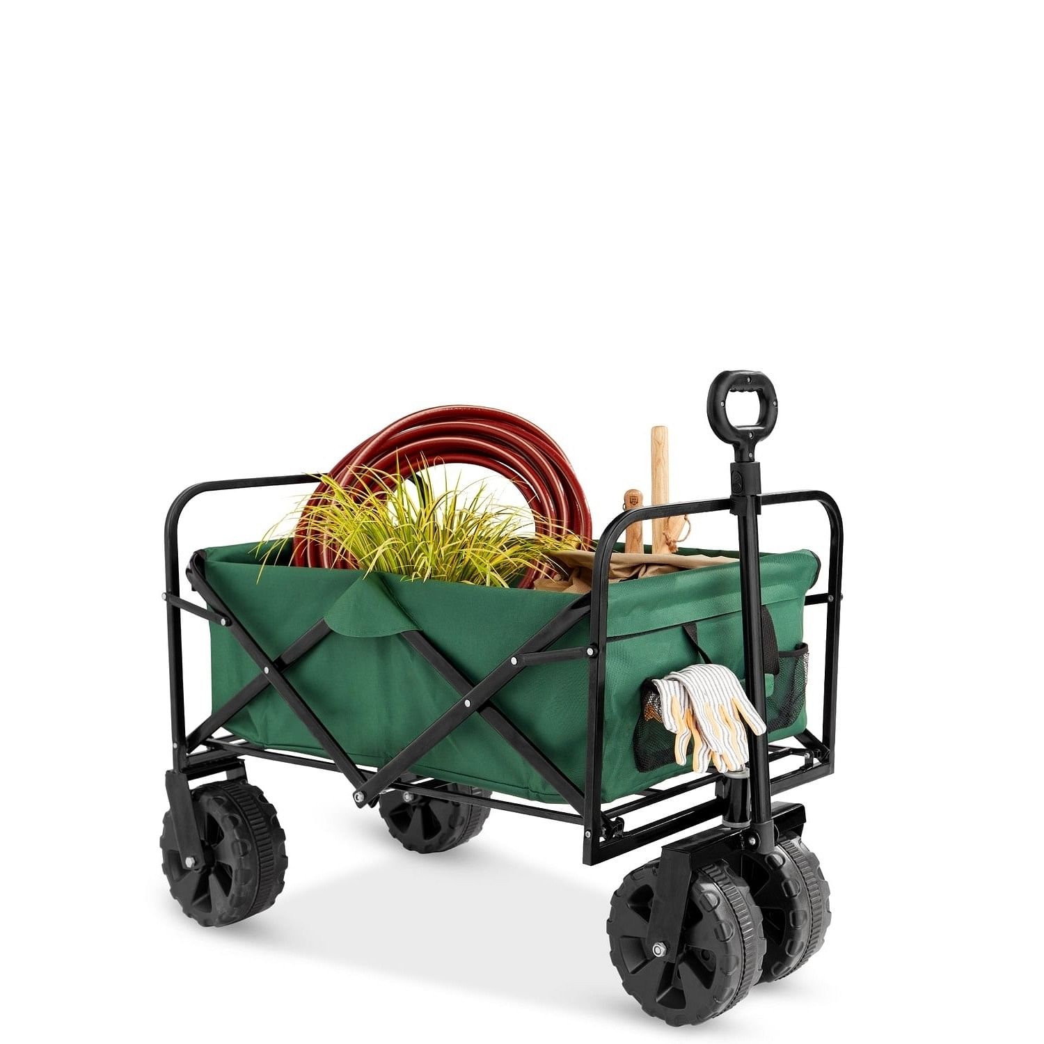 Green Heavy Duty Collapsible Multipurpose Indoor/Outdoor Utility Garden Cart - Free Shipping 