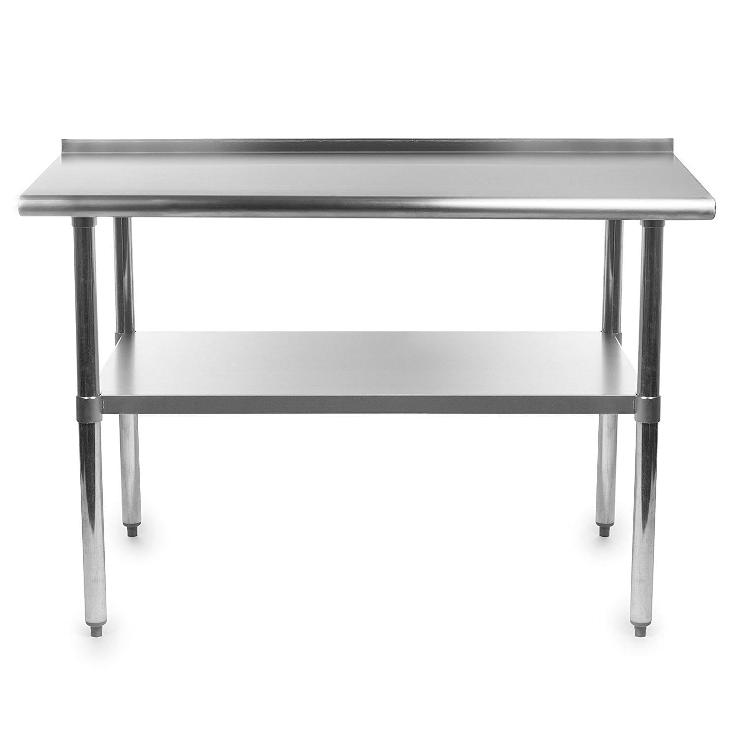 Heavy Duty 48 x 24 inch Stainless Steel Kitchen Prep Work Table with Backsplash - Free Shipping 