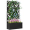 Raised Garden Bed with Trellis, Freestanding/Wall Mounted Metal Garden Box with Privacy Panel, Irregular Line Cut-Outs