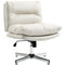 Armless Office Chair, Criss Cross Chair with Adjustable Height & Tilt Function for Home Office, Study, Light Grey