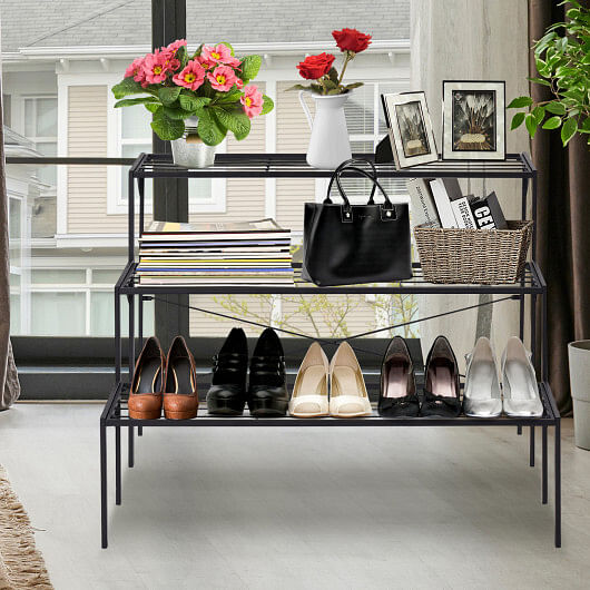 3 Tier Outdoor Metal Heavy Duty Modern for Multiple Plant Display Stand Rack - Free Shipping 