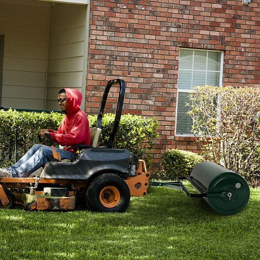 39 Inch Wide Push/Tow Lawn Roller-Green - Free Shipping