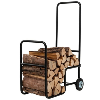 Black Large Firewood Log Cart Carrier - Free Shipping 