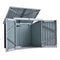 Outsunny 5ft x 3ft Outdoor Garbage Bin Storage Shed with Lockable Doors and Lid, Outside Storage Shed for Trash Can, Black