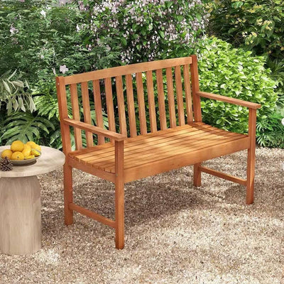 Solid Wood 4-Ft. Outdoor Patio Garden Bench - 800 lbs. Weight Capacity - Free Shipping 