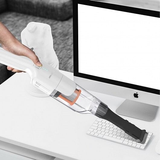 Lightweight Handheld Vacuum Cleaner Cordless Battery Powered Vacuum-White - Free Shipping 