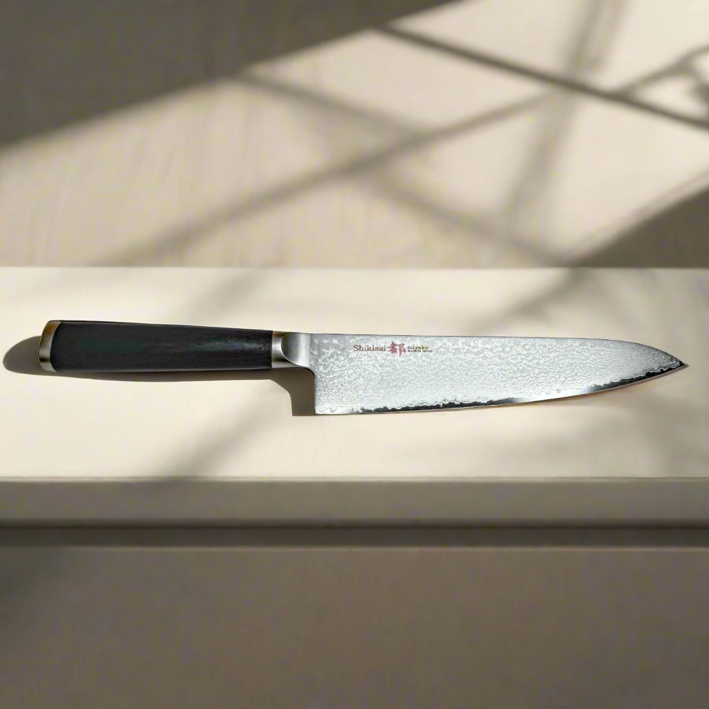 Miyako SUS 210mm Gyuto Knife | 33 Layer Damascus Steel Blade – Made in Japan 