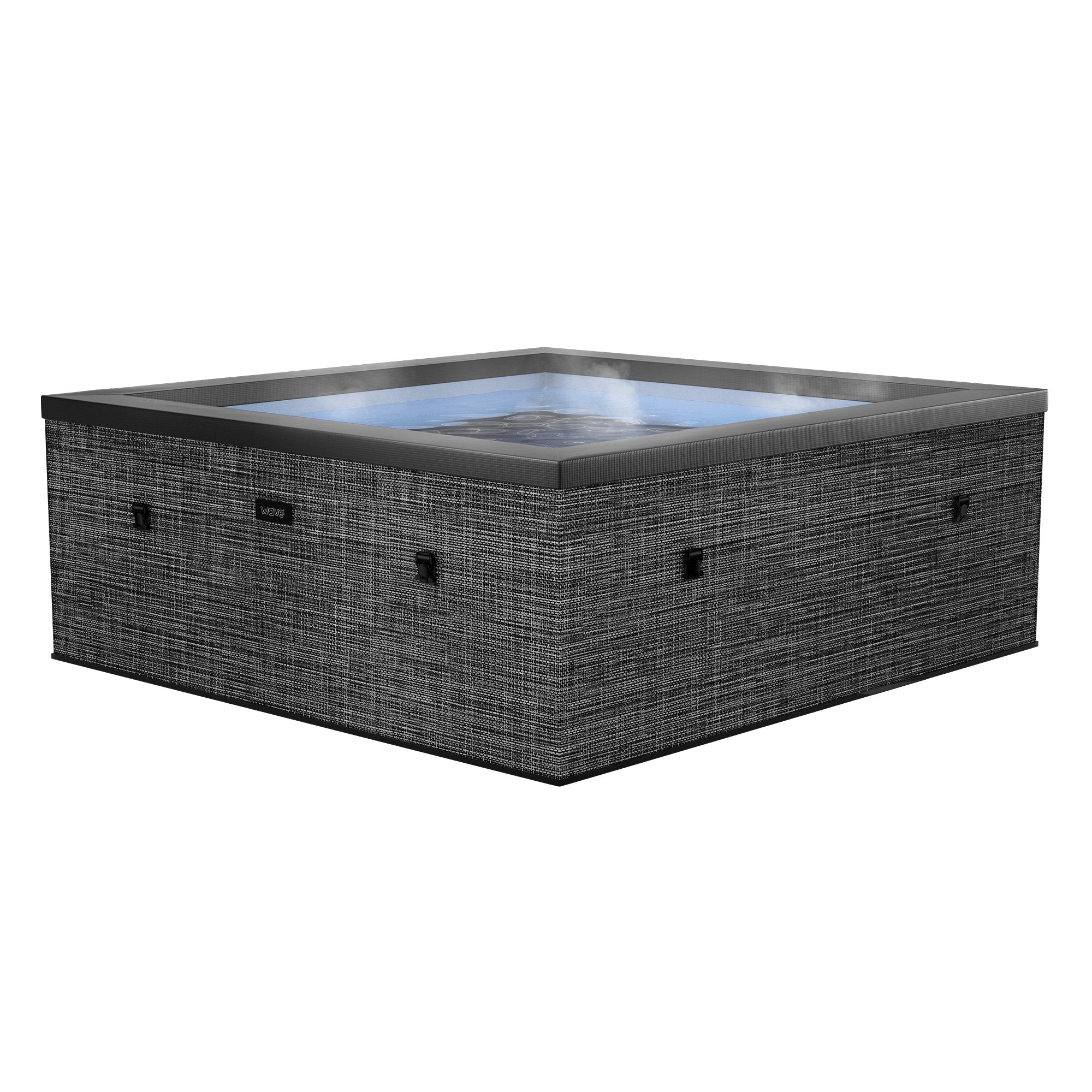Garda | 4/6-Person Eco Foam Hot Tub | Square | Built-In Integrated Heater 
