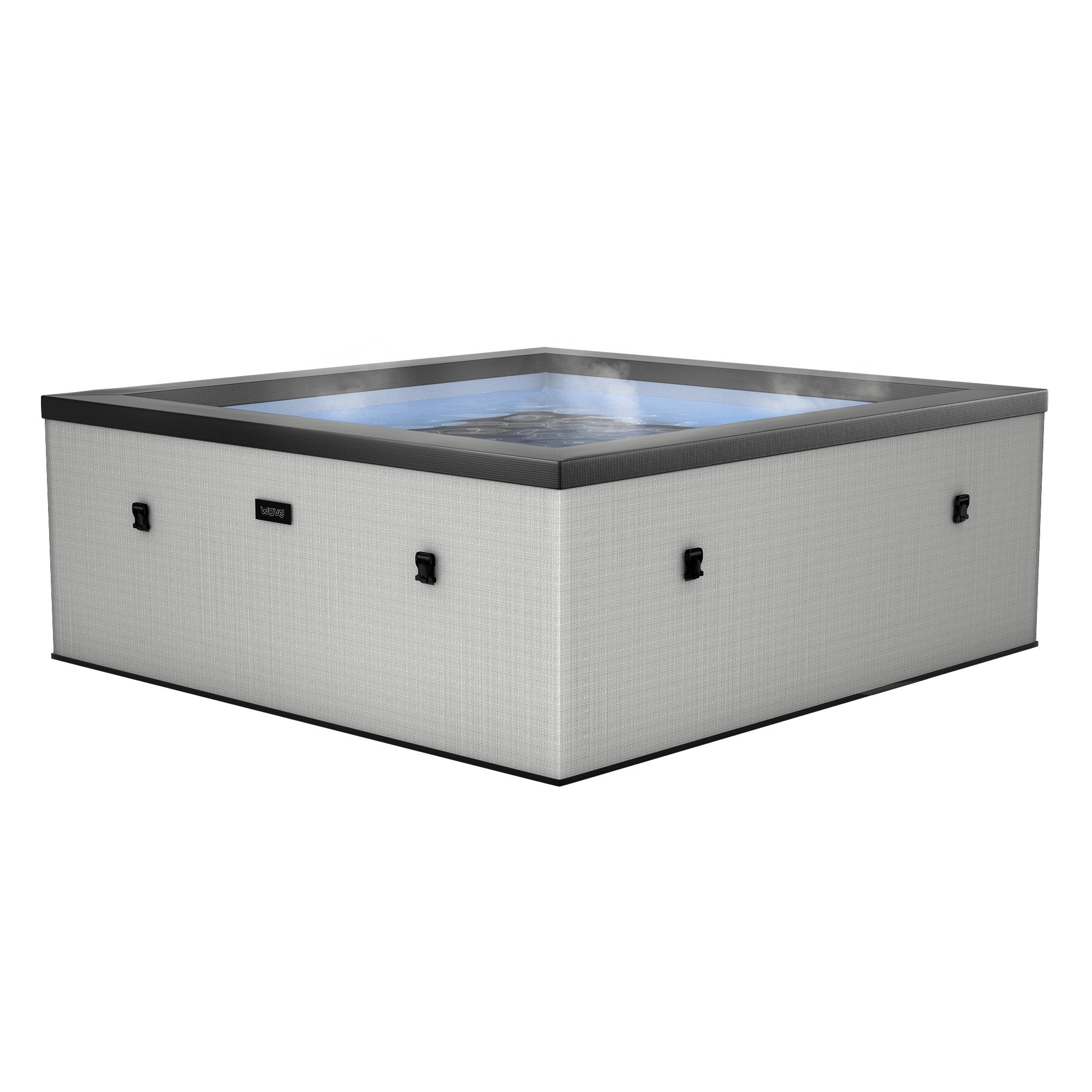 Garda | 4/6-Person Eco Foam Hot Tub | Square | Built-In Integrated Heater 