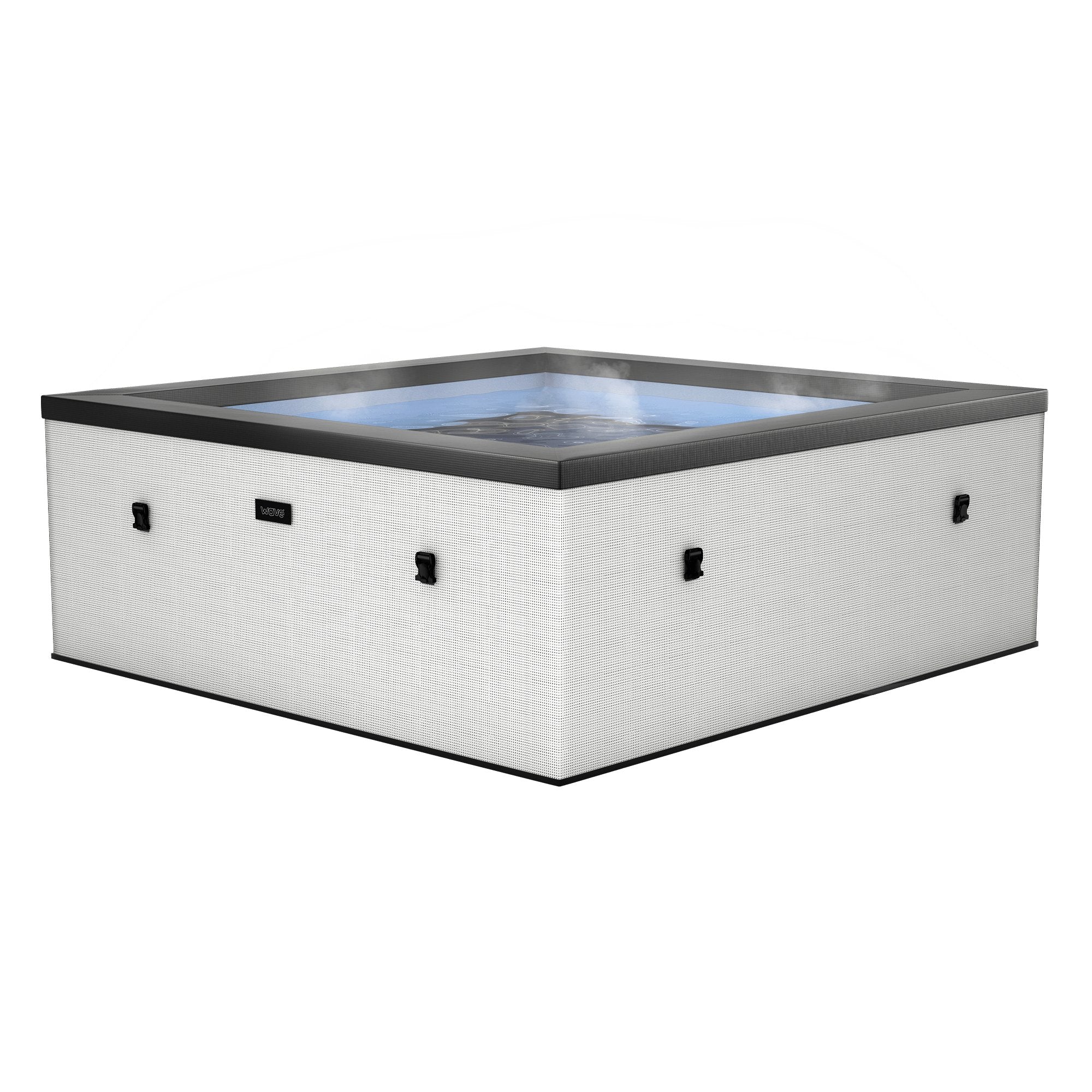 Garda | 4/6-Person Eco Foam Hot Tub | Square | Built-In Integrated Heater 