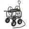 Garden Hose Reel Cart 300 Feet Large Capacity with 4 Wheels and Storage Basket