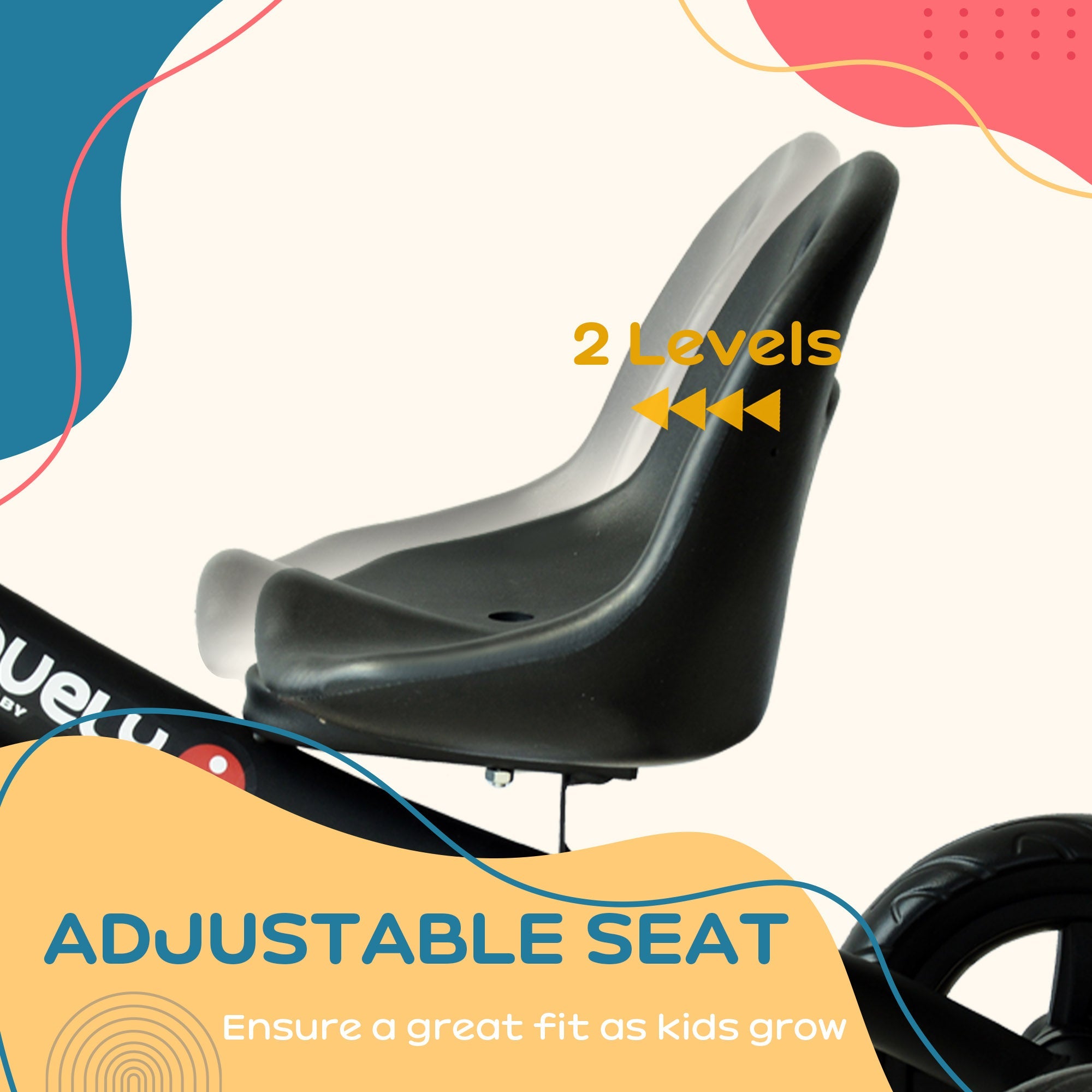 Qaba 3-in-1 Baby Bike - Easy Ride Toddler Trike for Indoor/Outdoor Activities, Perfect Tricycle for Learning 