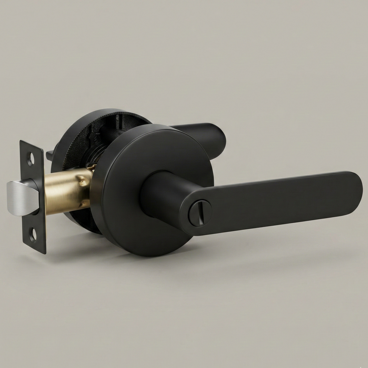 Vellum Hardware Rail Door Lever — Flat Bar, Keyed, Privacy, Passage & Dummy