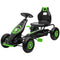 Aosom Pedal Go Kart w/ Adjustable Seat, Rubber Wheels Shock Absorb, Green