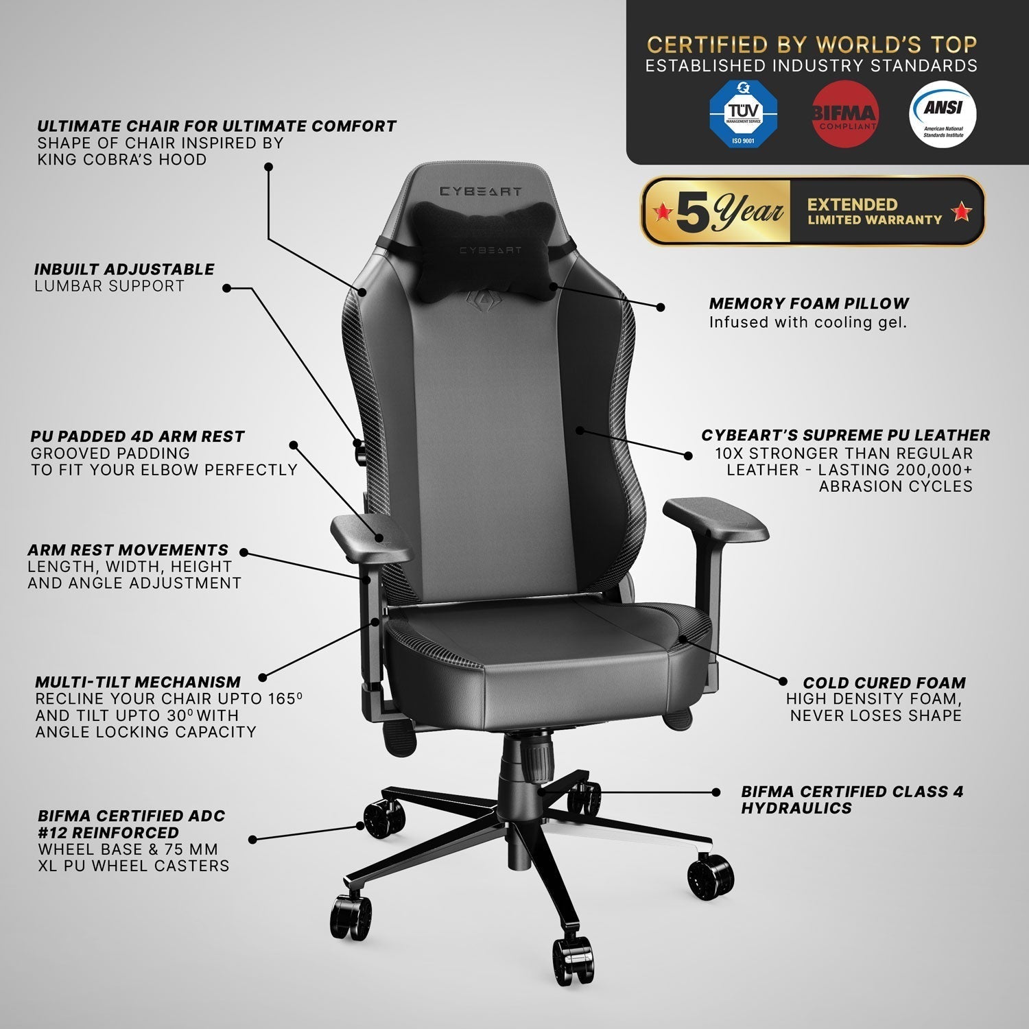 Apex Series - Ghost Edition Gaming Chair 