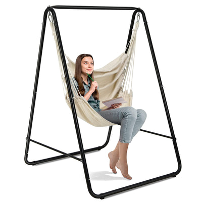 Heavy-Duty Powder-Coated Steel Stand with Hanging Swing Chair 