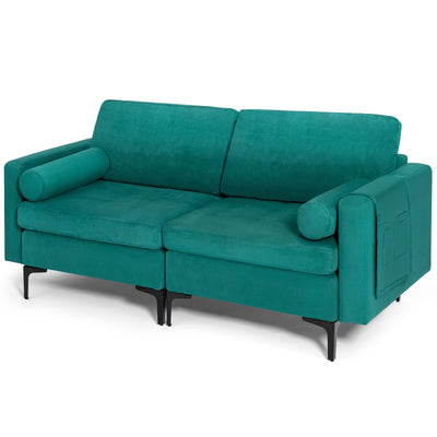 Giantex 68" Modern Loveseat, 2-Seater Sofa Couch 