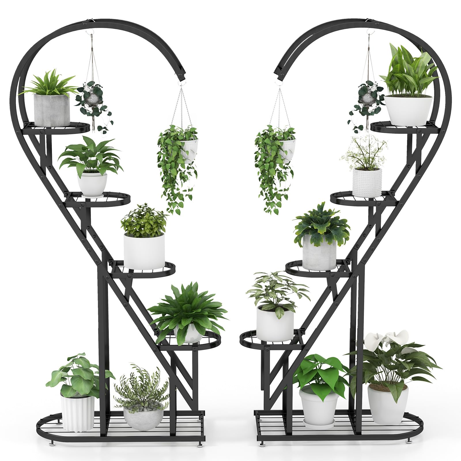 Giantex 5 Tier Metal Plant Stand Indoor 
